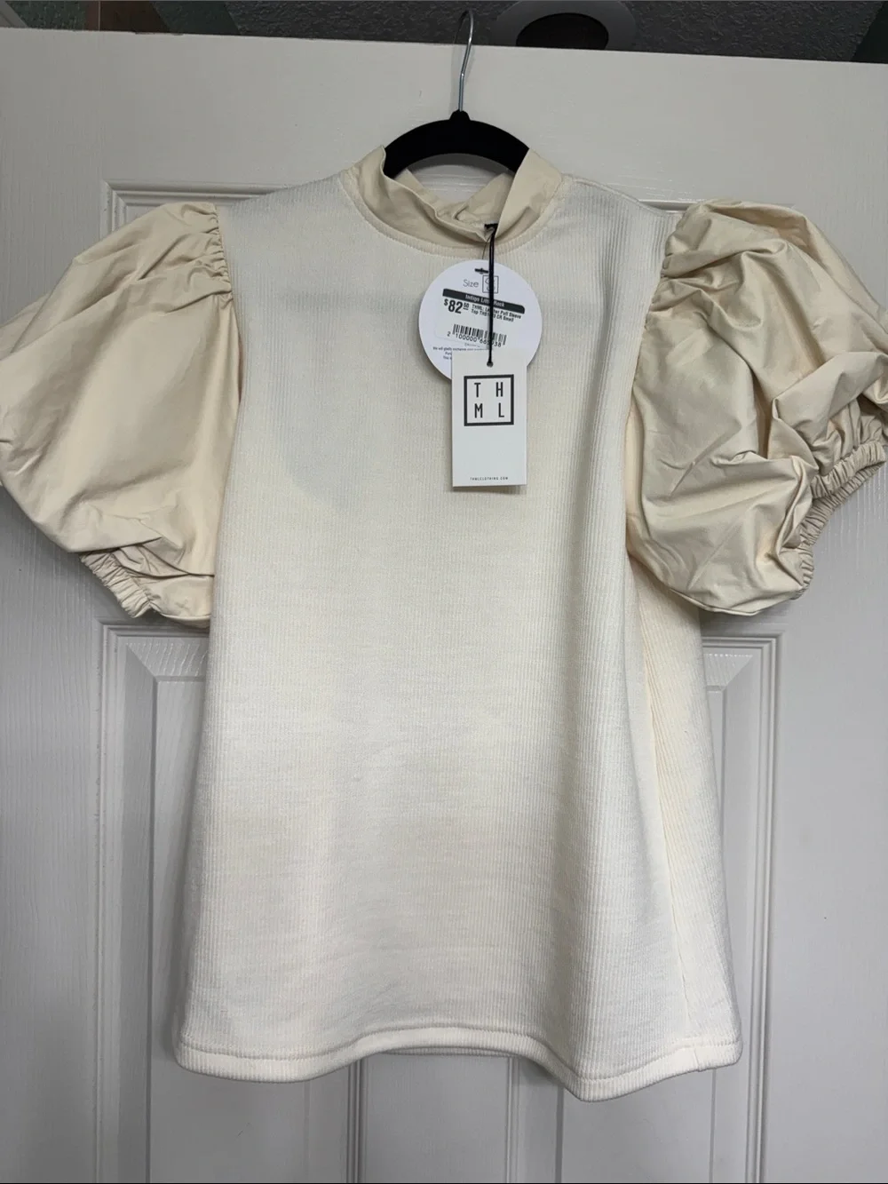 THML Cream Puff Sleeve Short Sleeve Tee - Picture 1 of 2